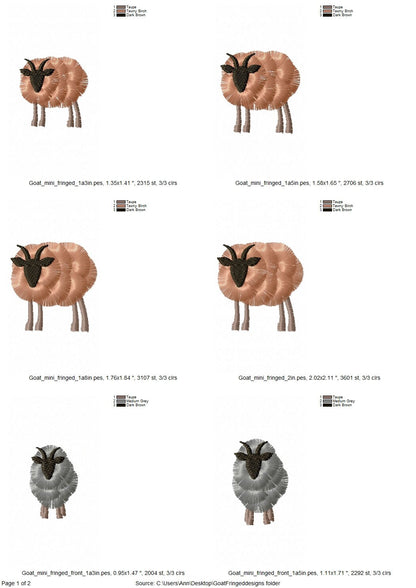 Mini Fringed Goat Set