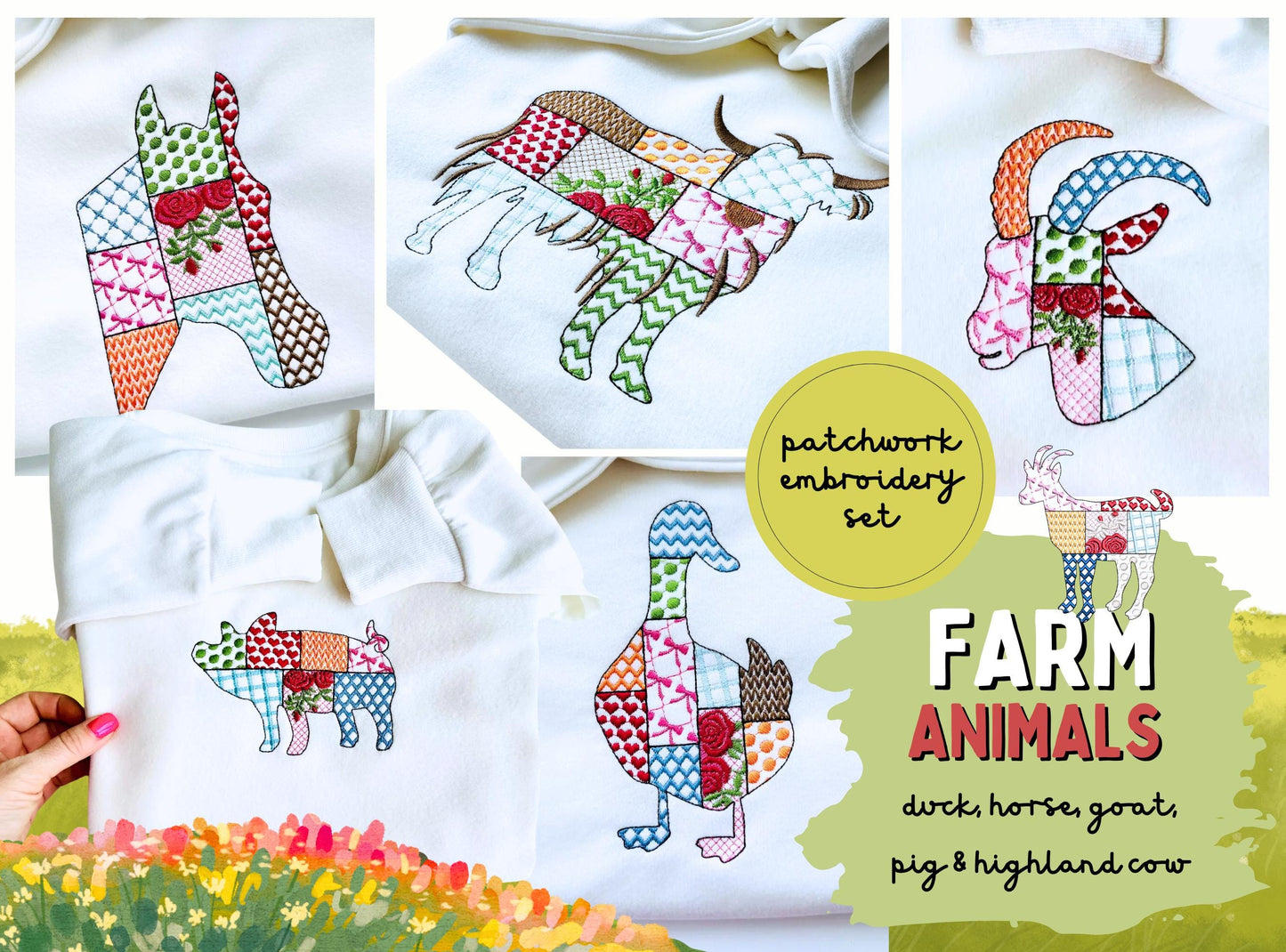 Patchwork Farm Animals Set of 6