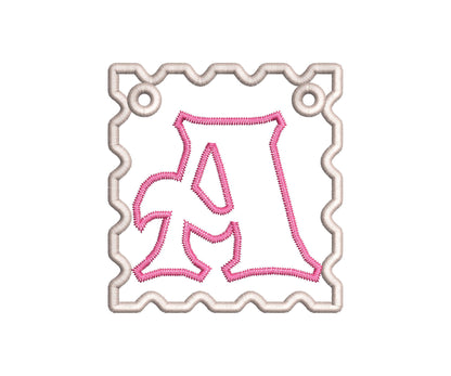 Wedding Lace banner SET letters A-Z In The Hoop ITH project Machine