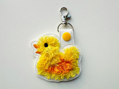 Fringed Rubber Duck Keychain