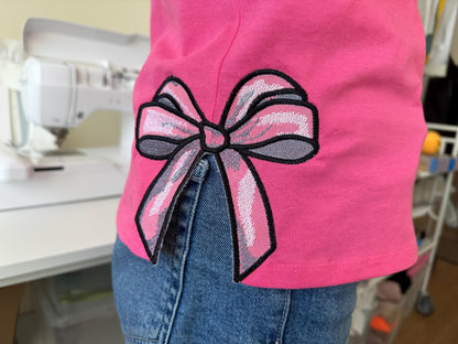 Classic Bow Applique with Shadow