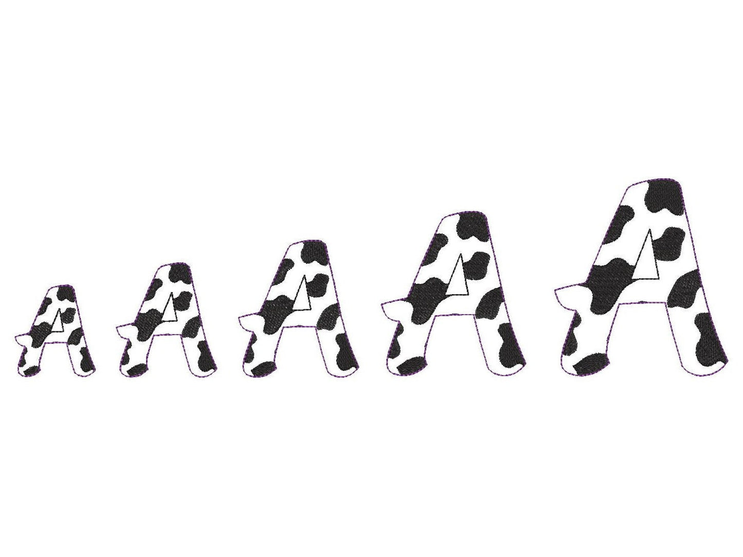 Cow Spots Patterned Font Daniel