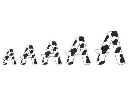 Cow Spots Patterned Font Daniel