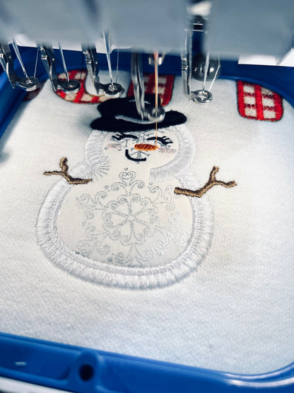 Fringed Snowman Applique