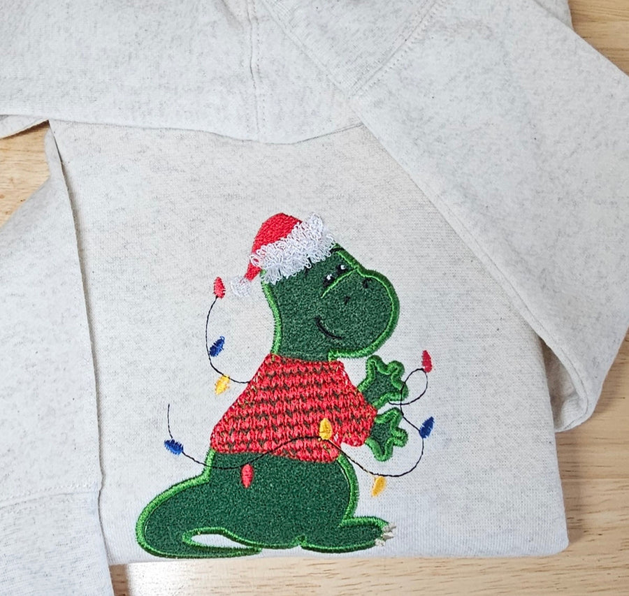 Little Christmas Dinosaur Applique