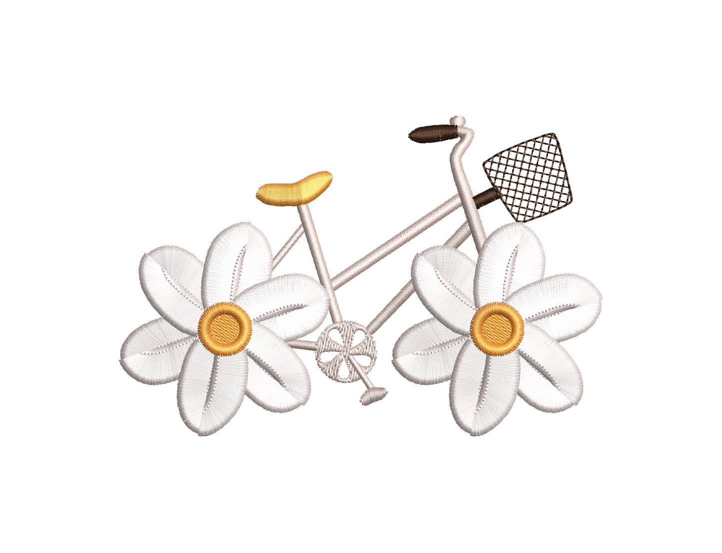 Floral Bicycle with Fringed Daisy Wheels