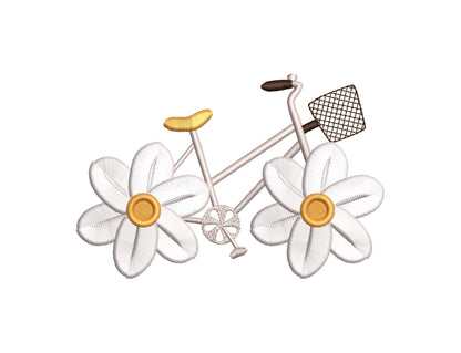 Floral Bicycle with Fringed Daisy Wheels