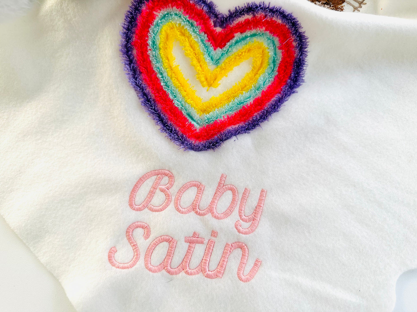 Baby Satin Stitch Handwritten Script Font