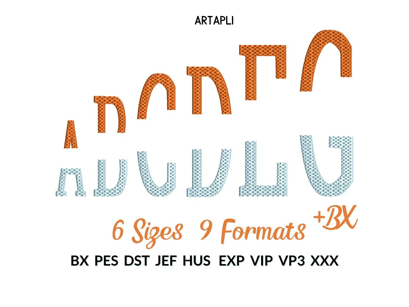 Waffle Stitch Narrow Split Font Set