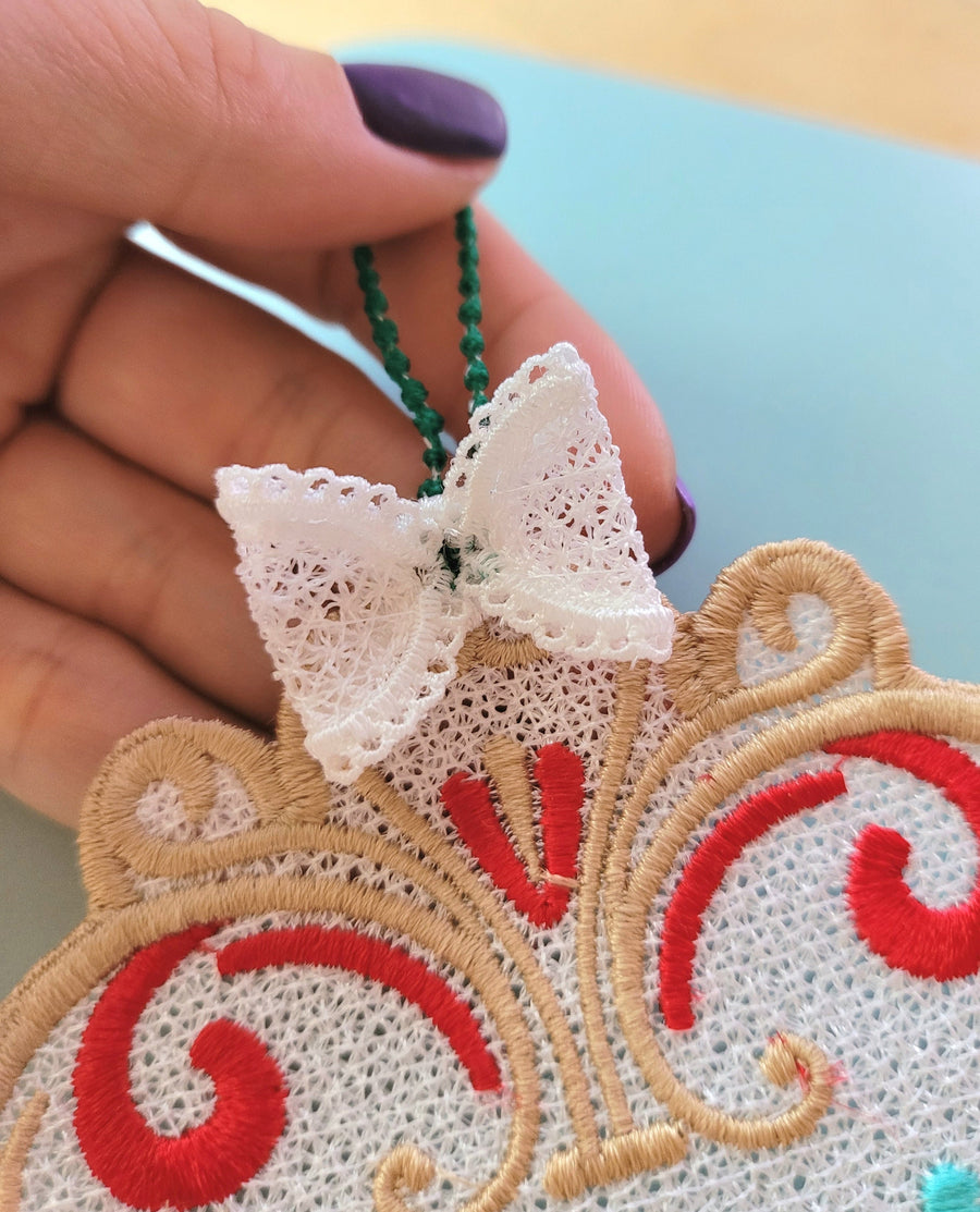 Christmas Ornament Unique Hanger Bow