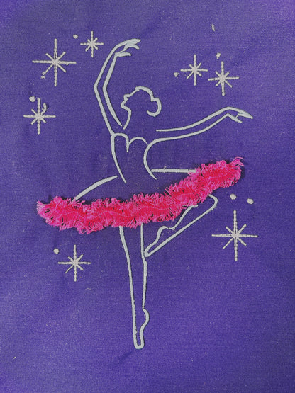 Fringed Sparkling Ballerina Outline