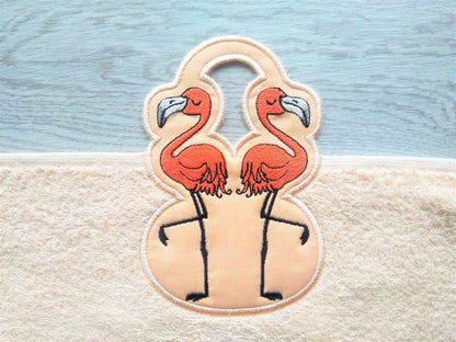 Flamingo Towel Hanging Hole Topper