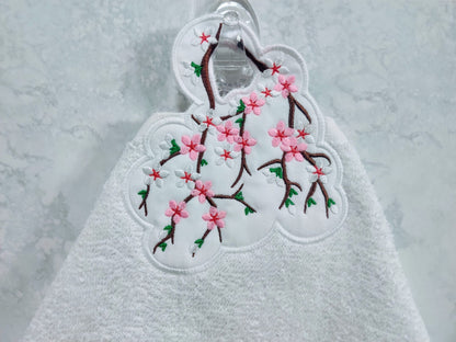 Cherry Blossom Floral Towel Topper