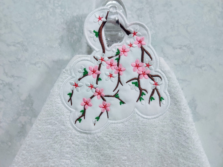 Cherry Blossom Floral Towel Topper