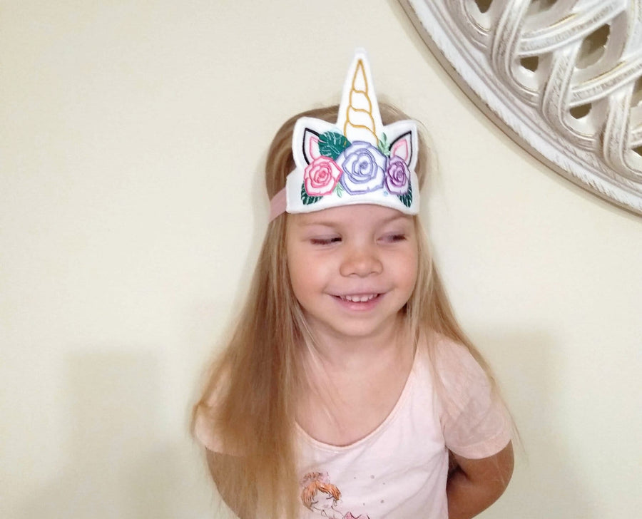 Birthday Unicorn Mask Crown ITH
