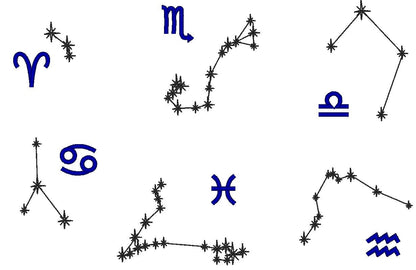 12 Zodiac Signs Costellation Star