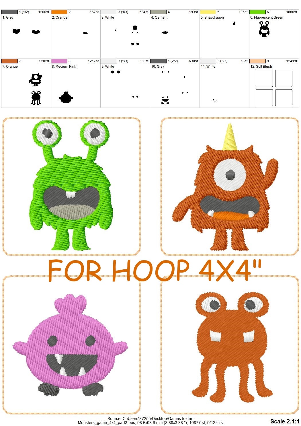 Memory Game Cute Monsters ITH