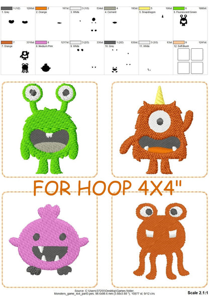 Memory Game Cute Monsters ITH