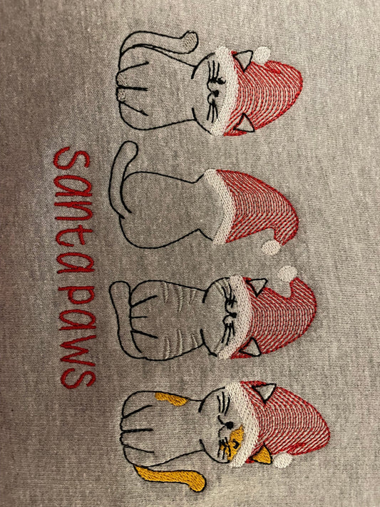 Christmas Cat Santa Hat 4 in a row