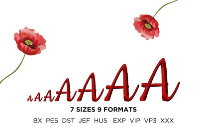 Satin Stitch Handwritten Font