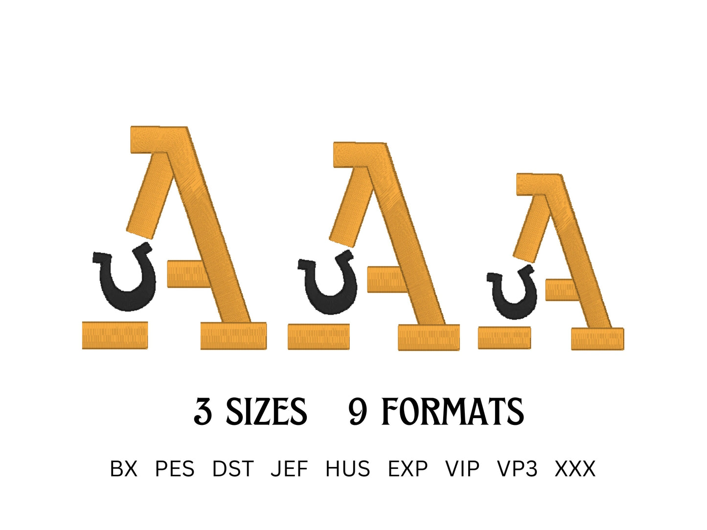 Puffy Puff Foam Horseshoe Font