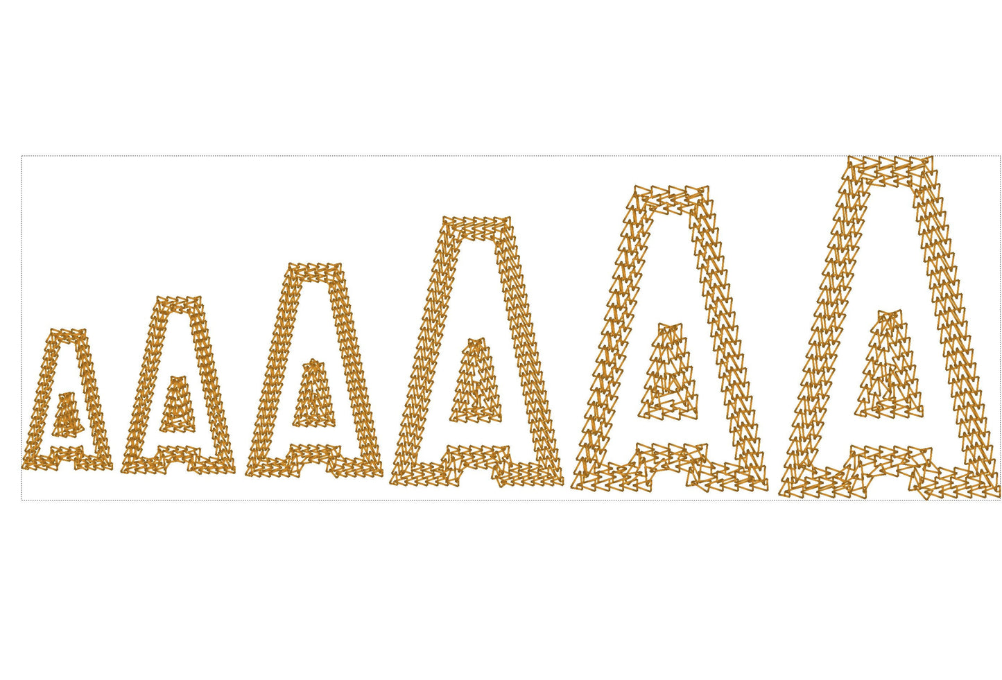 Block Wide Chain Stitch Outline Sport Font