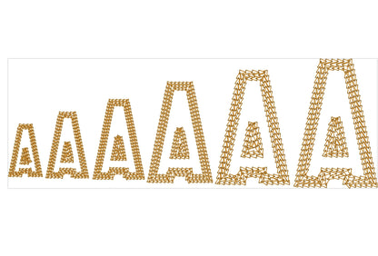 Block Wide Chain Stitch Outline Sport Font