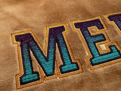 Iridescent Glitter HTV Vinyl Athletic Font