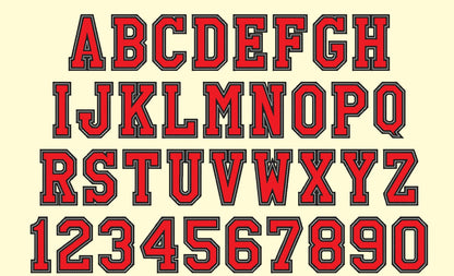Athletic Sport High School Team Font Applique