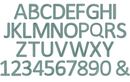 Hand Stitch Effect Chain Font