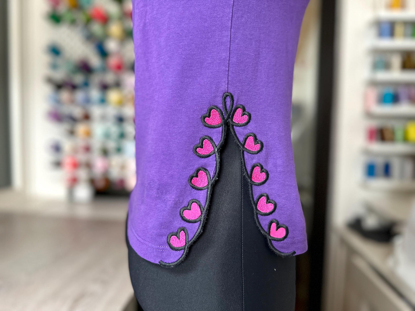 Heart Curl Split Side Seam