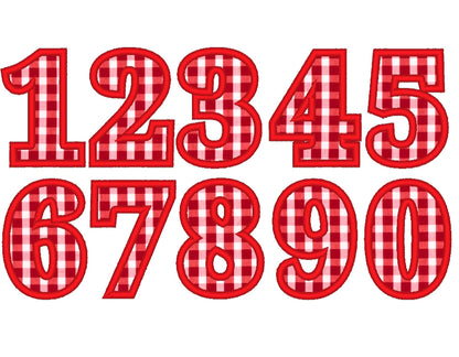 Wide Satin Stitch Classy Birthday Numbers Applique