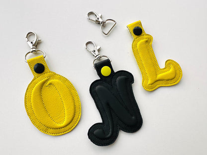 Puffy Puff Foam Monogram Keychain