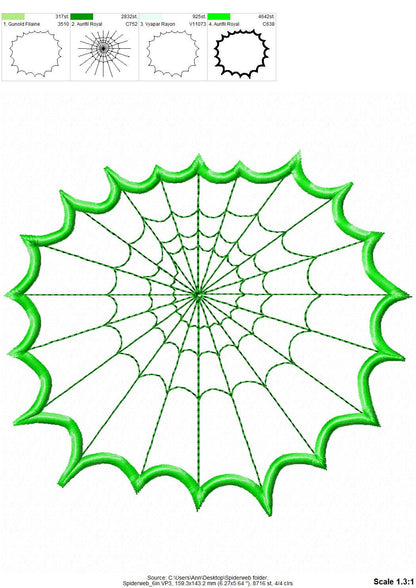 Spiderweb Halloween Napkins ITH