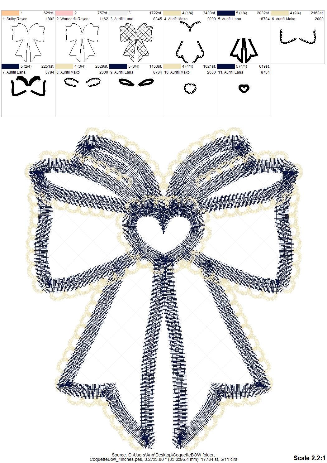Coquette Lace Butterfly Bow Applique