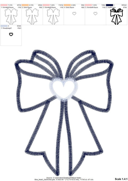 Coquette Lace Side Bow Applique