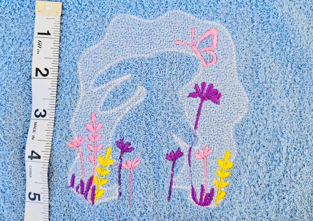 Embossed Floral Bunny