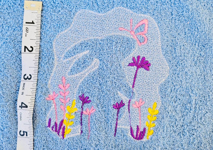 Embossed Floral Bunny