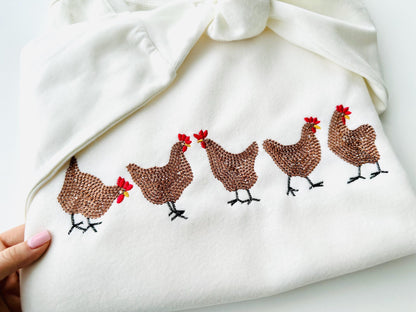 Hand Stitch Effect Chicken Set of 5