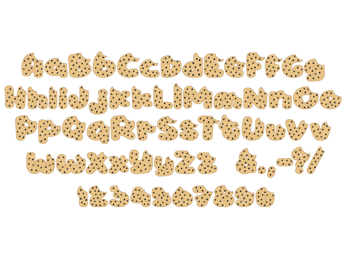 Bitten Cookie Feltie Font