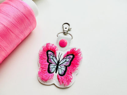 Fringed Butterfly Wings Keychain