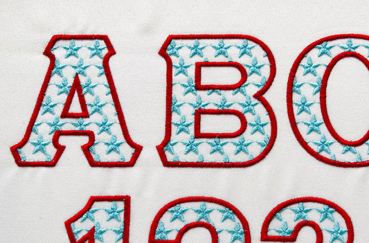 Starry Font 2 Color Monogram Star Pattern Font alphabet uppercase and
