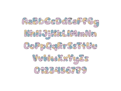 Patchwork Patterned Awesome Font