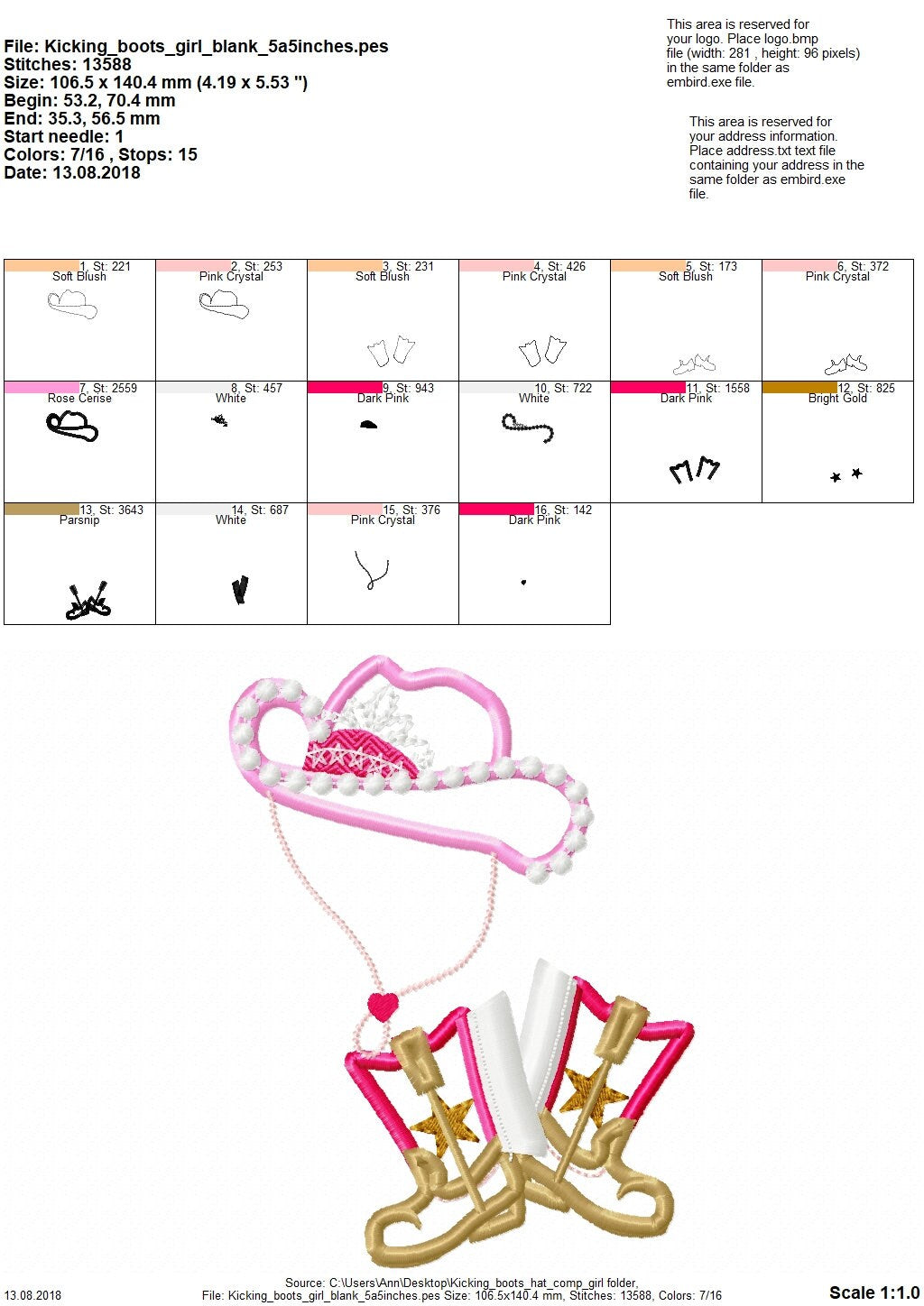 Cowgirl Boots and Hat Applique and Mini Font