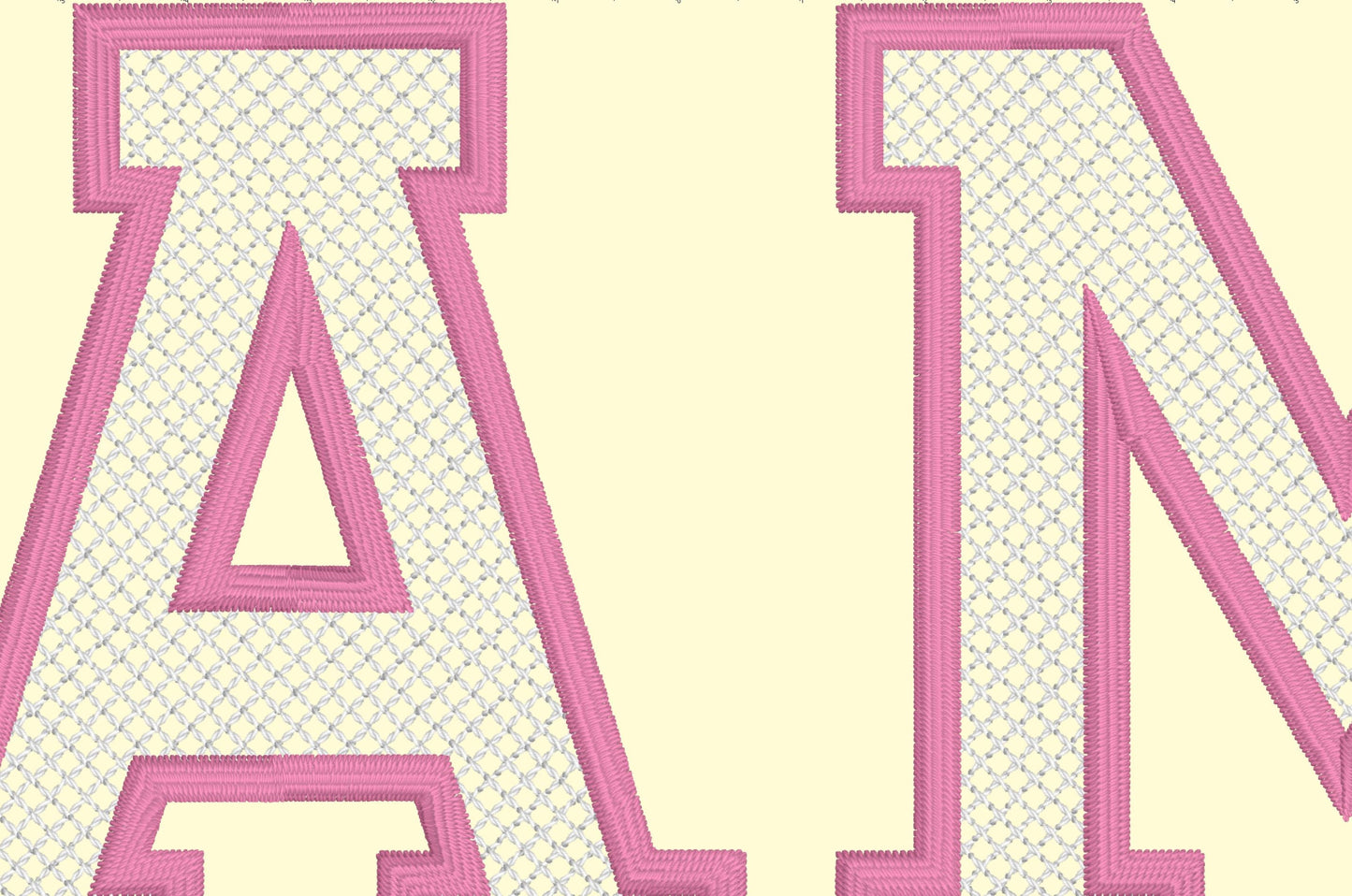 Diamond Quilt Glitter HTV Font