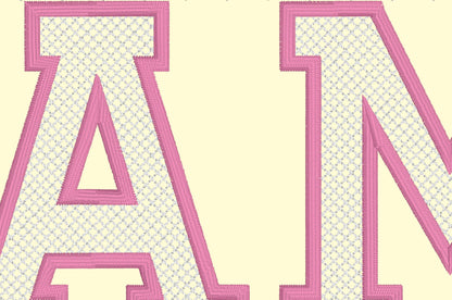 Diamond Quilt Glitter HTV Font