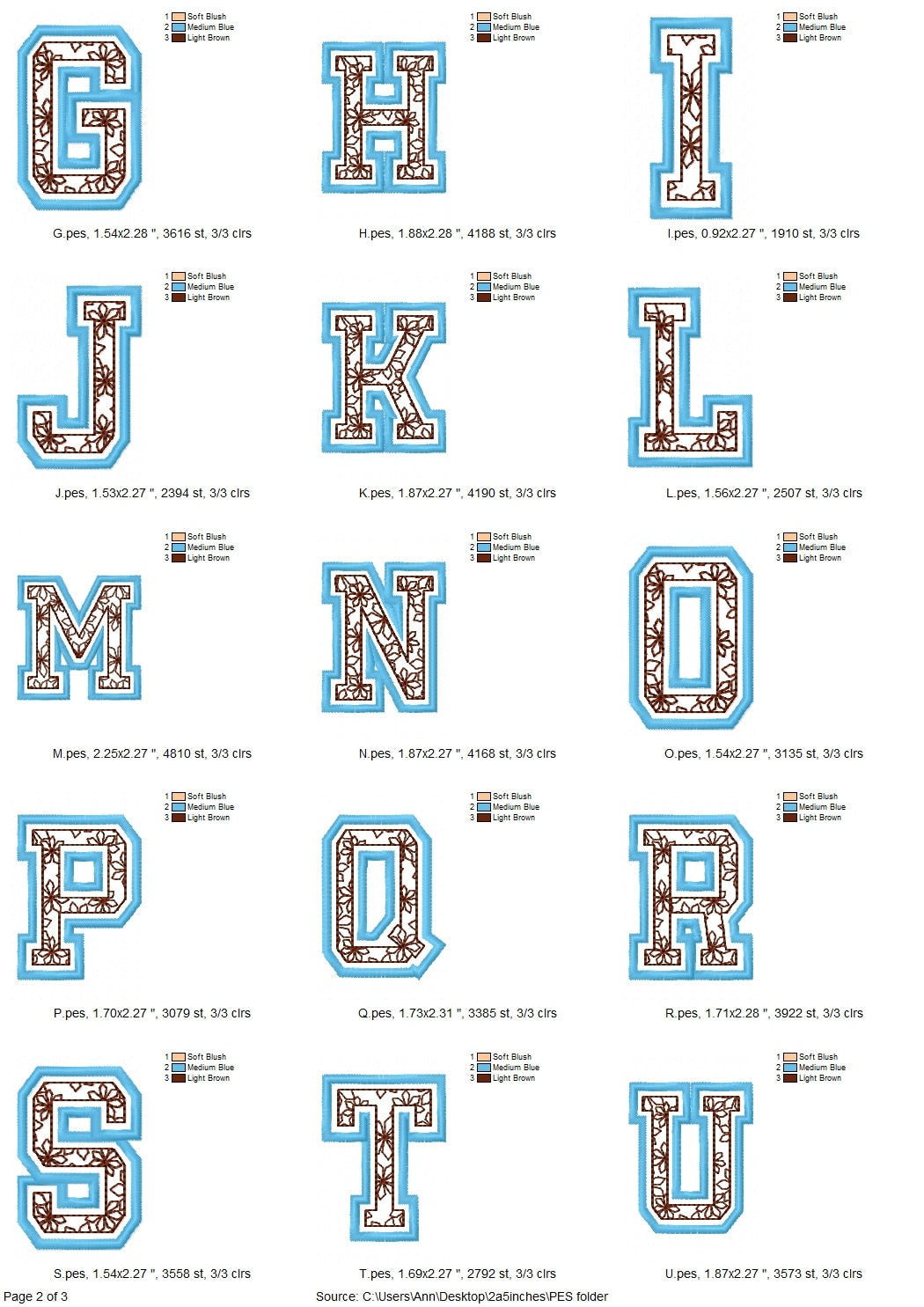 Floral Fill Satin Stitch Outline Varsity Font