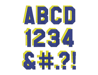 Varsity Collegiate Block Type Shadow Font
