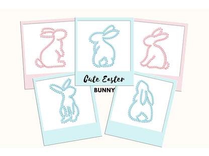 Easter Bunny Outline Set of 5