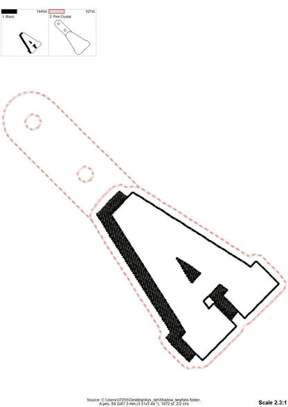 Boys Shadow Monogram Keychain